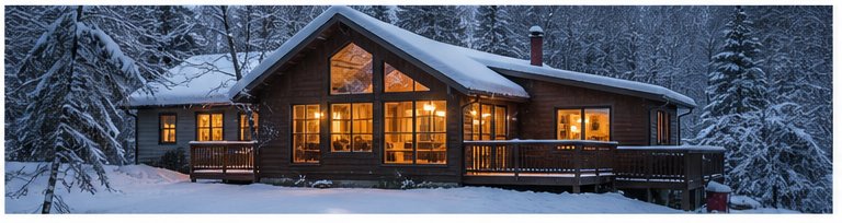 Warm winter cabin rental