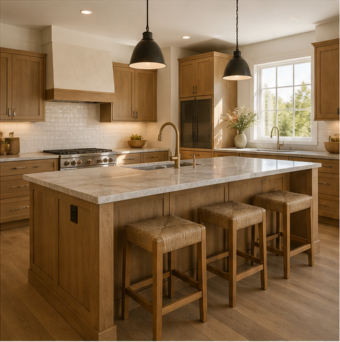 Custom kitchen in a ranch-style home