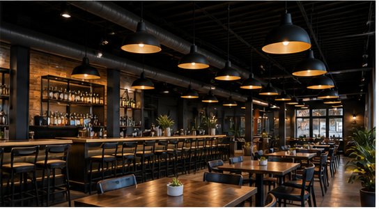 Commercial restaurant lighting