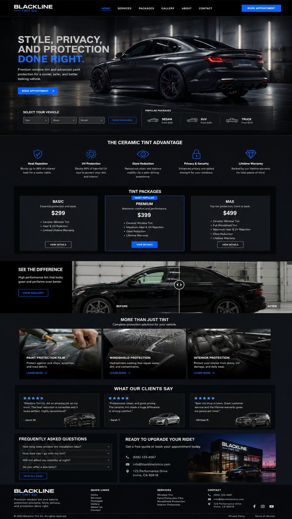 Automotive service website demo preview