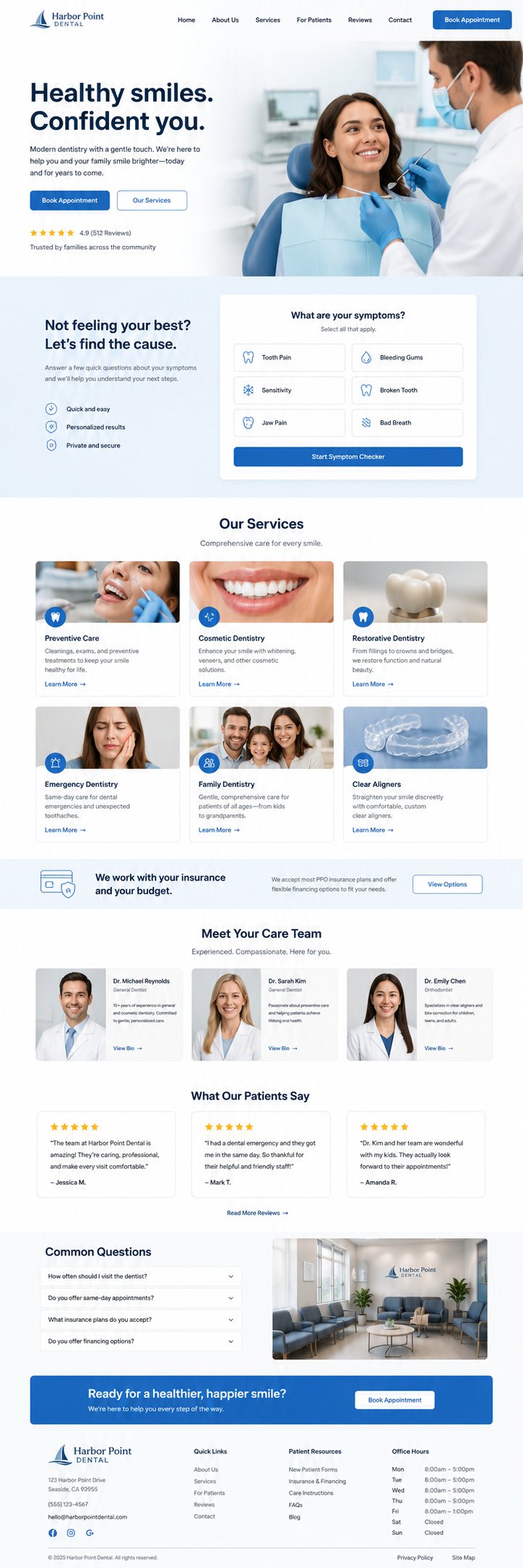 Dental website demo preview