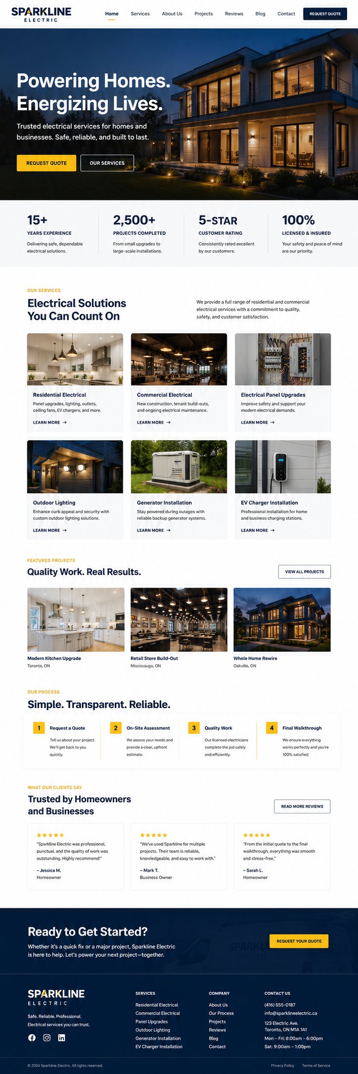 Electrician website demo preview
