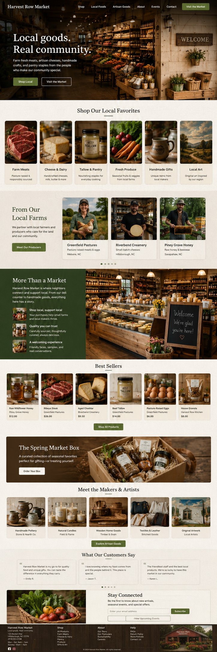 Retail market website demo preview