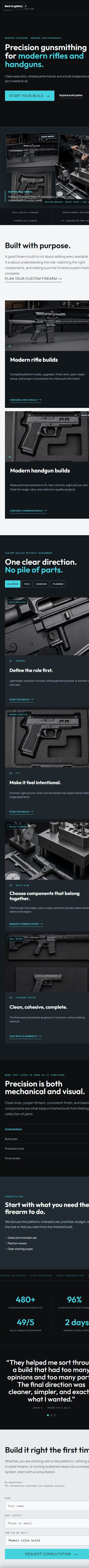 Gunsmithing demo mobile layout