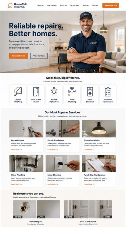 Contractor concept mobile layout