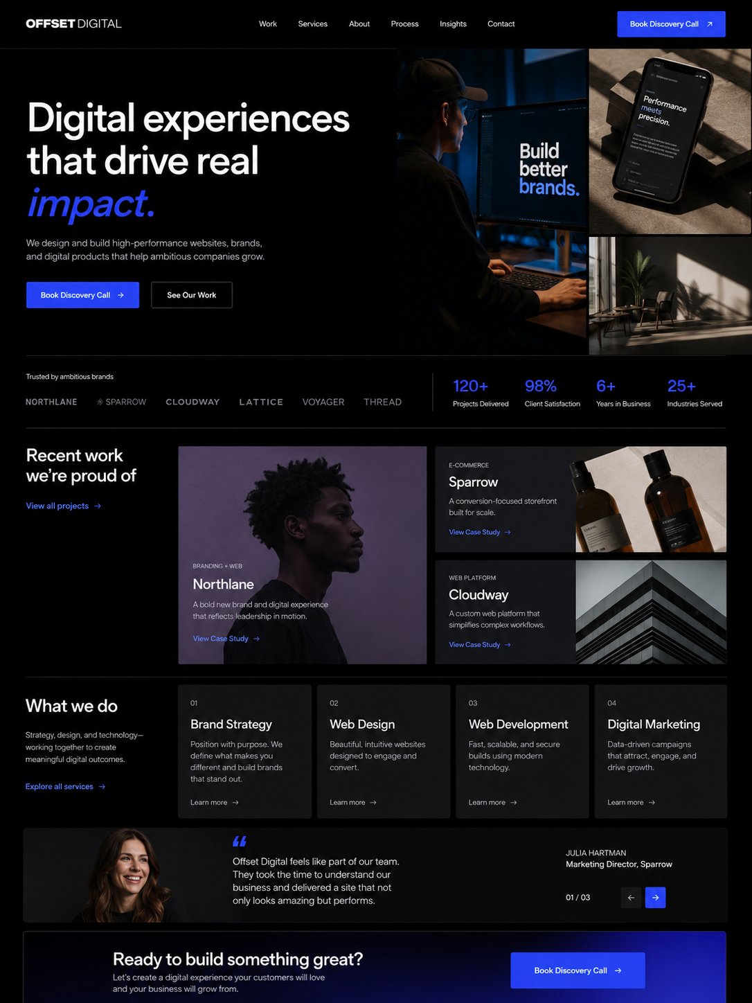 Creator ecommerce website concept