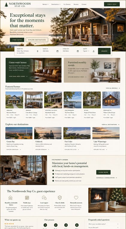Rental property demo mobile layout