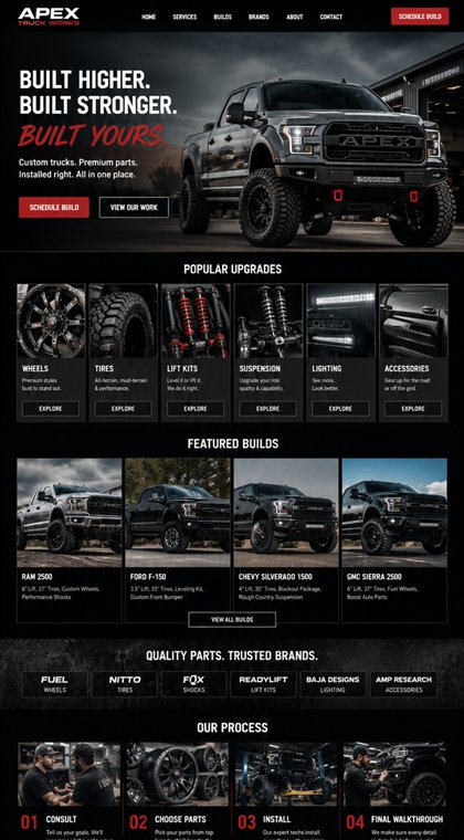 Truck supplies concept mobile layout